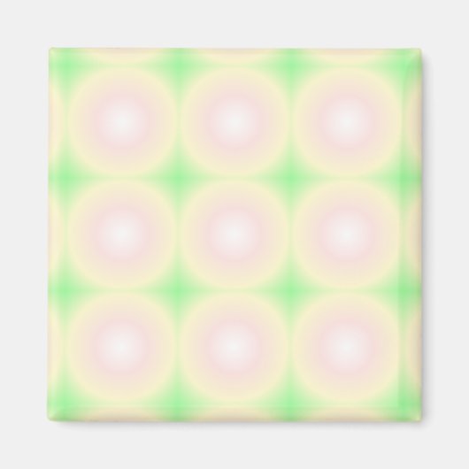 Weiße grüne Rose Weißes 3D-Lichtbogenmuster Magnet (Vorne)