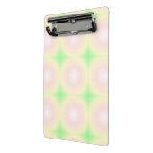 Weiße grüne Rose Weißes 3D-Lichtbogenmuster Mini Klemmbrett (Gewinkelt2)