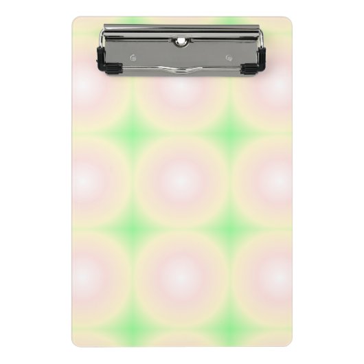 Weiße grüne Rose Weißes 3D-Lichtbogenmuster Mini Klemmbrett (Vorderseite)