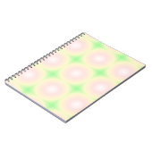 Weiße grüne Rose Weißes 3D-Lichtbogenmuster Notizblock (Linke Seite)