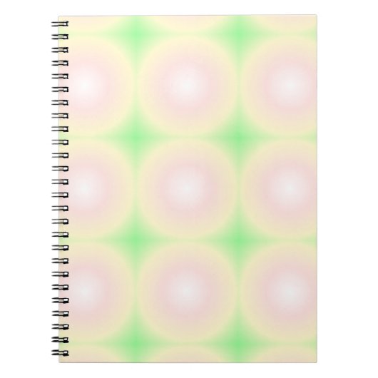 Weiße grüne Rose Weißes 3D-Lichtbogenmuster Notizblock (Vorderseite)