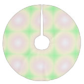 Weiße grüne Rose Weißes 3D-Lichtbogenmuster Polyester Weihnachtsbaumdecke (Vorderseite)