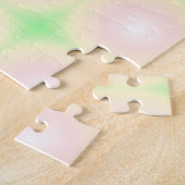 Weiße grüne Rose Weißes 3D-Lichtbogenmuster Puzzle (Seite)