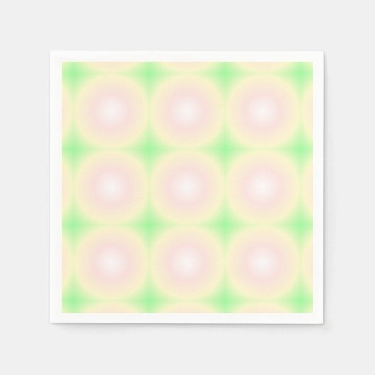 Weiße grüne Rose Weißes 3D-Lichtbogenmuster Serviette (Vorderseite)