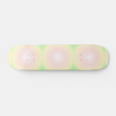 Weiße grüne Rose Weißes 3D-Lichtbogenmuster Skateboard (Horizontal)