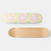 Weiße grüne Rose Weißes 3D-Lichtbogenmuster Skateboard (Horizontal)