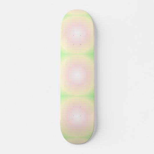 Weiße grüne Rose Weißes 3D-Lichtbogenmuster Skateboard (Vorne)