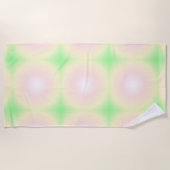 Weiße grüne Rose Weißes 3D-Lichtbogenmuster Strandtuch (Vorderseite)