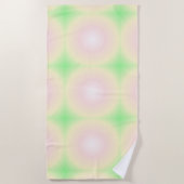 Weiße grüne Rose Weißes 3D-Lichtbogenmuster Strandtuch (Vorderseite)