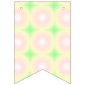 Weiße grüne Rose Weißes 3D-Lichtbogenmuster Wimpelkette (Zweite Fahne)