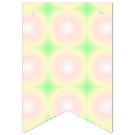 Weiße grüne Rose Weißes 3D-Lichtbogenmuster Wimpelkette (Zweite Fahne)