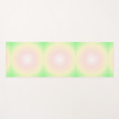 Weiße grüne Rose Weißes 3D-Lichtbogenmuster Yogamatte (Vorderseite (Horizontal))