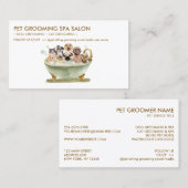 Weiße, grüne Rüstung Wellness-Center Katzen Hunde Visitenkarte (Vorne/Hinten)