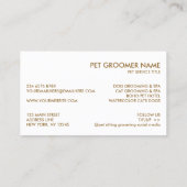 Weiße, grüne Rüstung Wellness-Center Katzen Hunde Visitenkarte (Rückseite)
