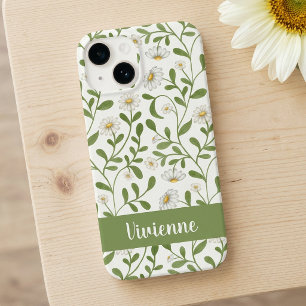 Weiße Grüne Sonnenblume Wasserfarbe Wildblumen Nam Case-Mate iPhone 14 Hülle