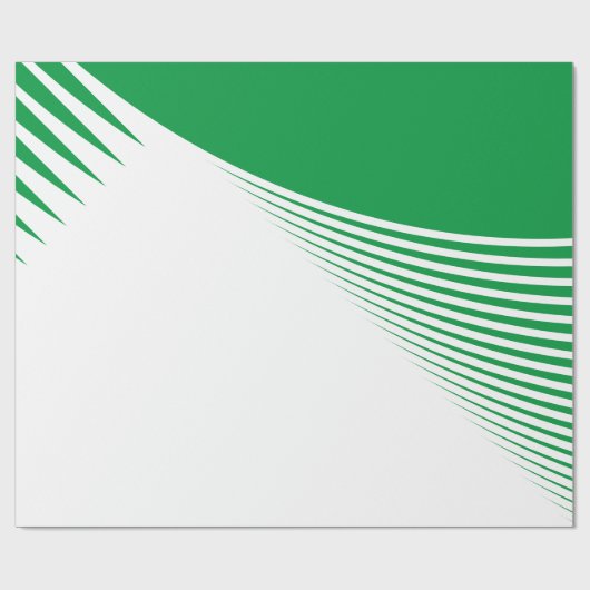 Weiße grüne Spikes Leaf Patterns Urlaub Geschenkpapier (Flach)