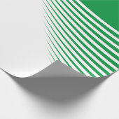 Weiße grüne Spikes Leaf Patterns Urlaub Geschenkpapier (Ecke)