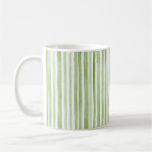 Weiße Grüne Streifen Kaffeetasse (Links)