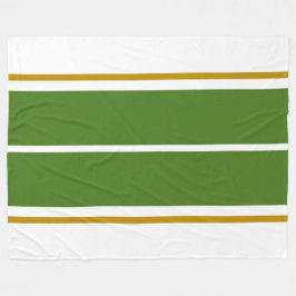 Weiße, grüne Streifen mit zwei Wald auf Weiß Fleecedecke