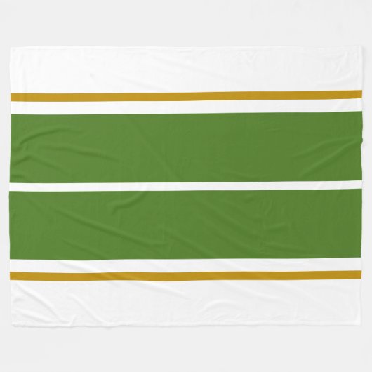 Weiße, grüne Streifen mit zwei Wald auf Weiß Fleecedecke (Vorderseite (Horizontal))