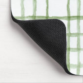 Weiße Grüne Streifen Mousepad (Ecke)