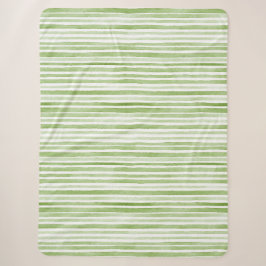 Weiße Grüne Streifen Sherpadecke