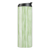 Weiße Grüne Streifen Thermosbecher (Nach links gedreht)