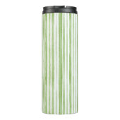 Weiße Grüne Streifen Thermosbecher (Rückseite)