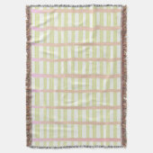 Weiße, grüne und rosa Streifen Decke (Vorderseite Vertikal)