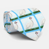 Weiße Guinea Krawatte (Gerollt)