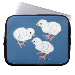 Weiße Guinea-Küken Laptopschutzhülle