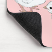 Weiße Guinea-Küken Mousepad (Ecke)