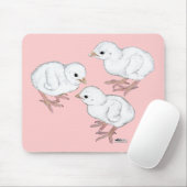 Weiße Guinea-Küken Mousepad (Mit Mouse)