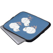 Weiße Guinea Laptopschutzhülle (Vorne Knopf)