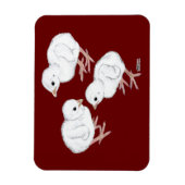 Weiße Guinea Magnet (Vertikal)