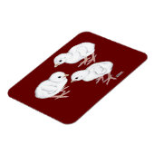 Weiße Guinea Magnet (Linke Seite)
