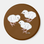 Weiße Guinea Magnet (Vorne)