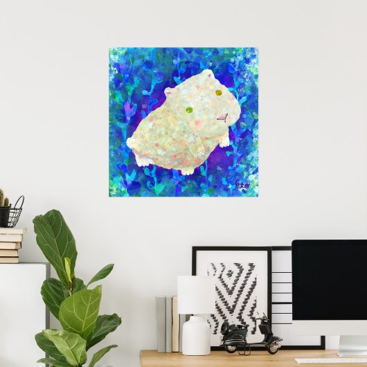 Weiße Guinea Poster (Heimbüro)