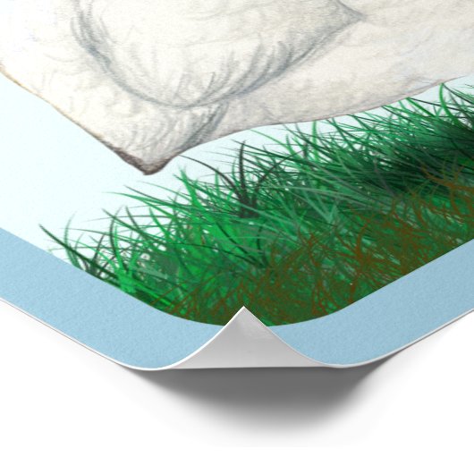 Weiße Guinea Poster (Ecke)