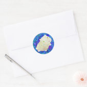 Weiße Guinea Runder Aufkleber (Umschlag)