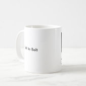 Weiße Gurt-Mager-Maschinen-Tasse Kaffeetasse (Vorderseite Links)