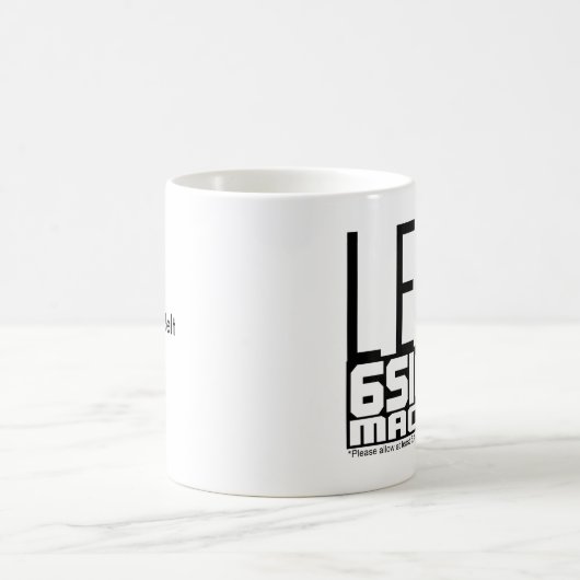 Weiße Gurt-Mager-Maschinen-Tasse Kaffeetasse (Mittel)