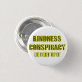weiße Güteverschwörung Button (Vorne & Hinten)