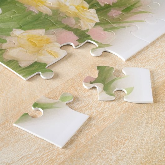 Weiße Haarkatze Puzzle (Seite)