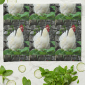 Weiße Hähnchen Küchentuch (Gefaltet)