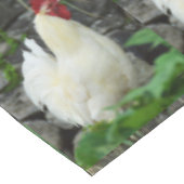 Weiße Hähnchen Tischdecke (Schrägansicht)