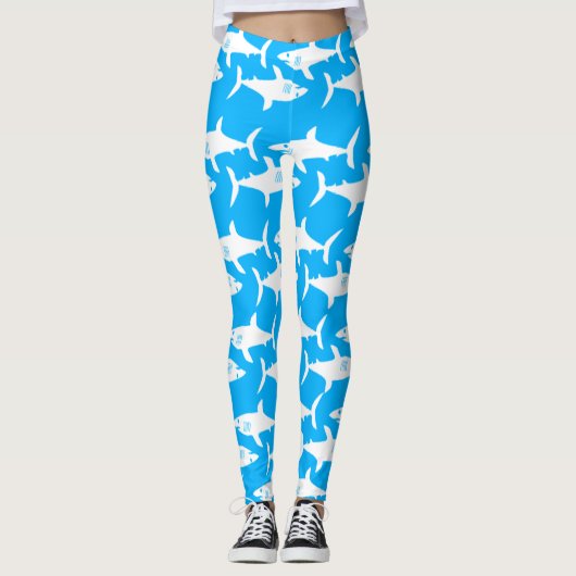 Weiße Haie Leggings (Vorderseite)