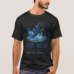 Weiße Haie von der Küste Neuseelands abspringen T-Shirt