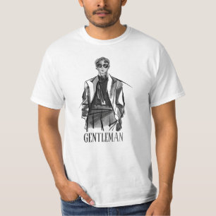 Weiße Halbarm-T-Shirt mit Brush Gentleman T-Shirt