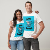 Weiße Halbarm T-Shirts Gym Lover Design (Unisex)